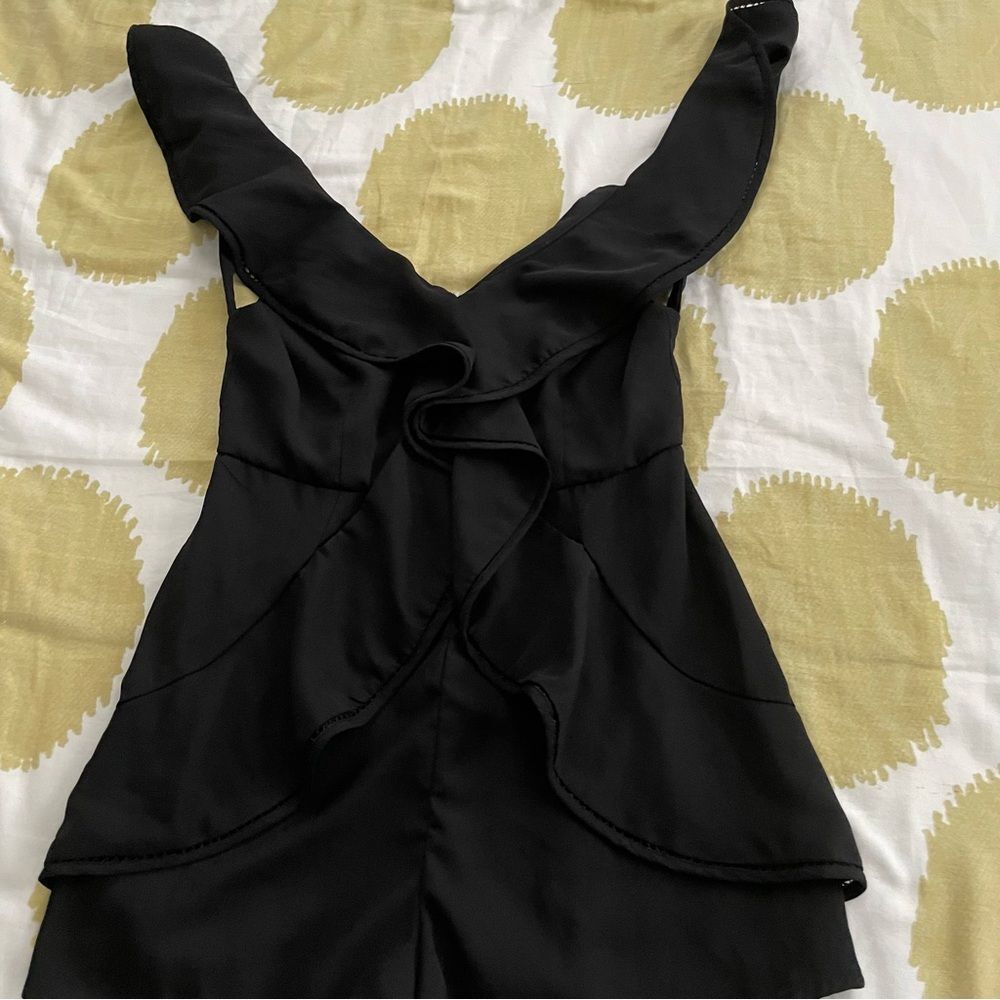 Do+Be Black Backless Romper Size Large - image 2